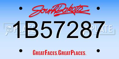 1B57287 South Dakota License Plate