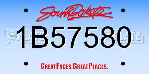 1B57580 South Dakota License Plate
