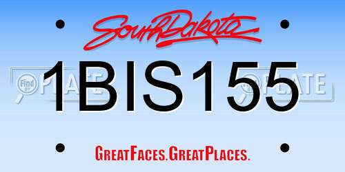1BIS155 South Dakota License Plate