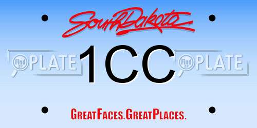 1CC South Dakota License Plate