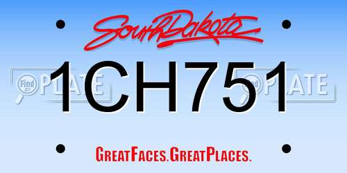 1CH751 South Dakota License Plate