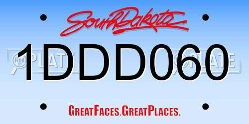 1DDD060 South Dakota License Plate