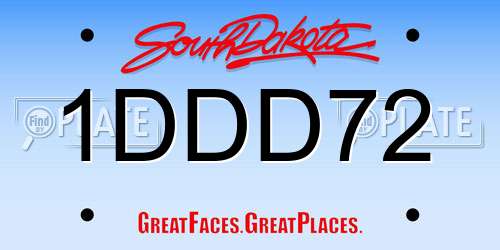 1DDD72 South Dakota License Plate