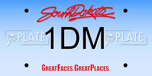 1DM South Dakota License Plate