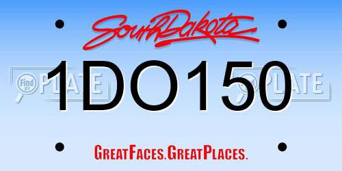 1DO150 South Dakota License Plate