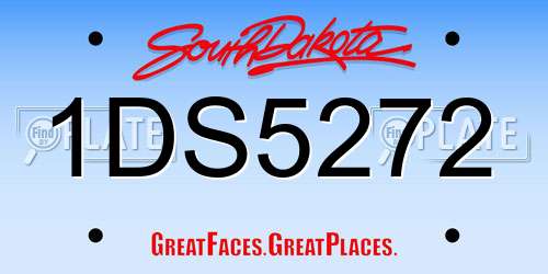 1DS5272 South Dakota License Plate