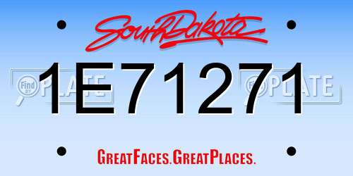 1E71271 South Dakota License Plate