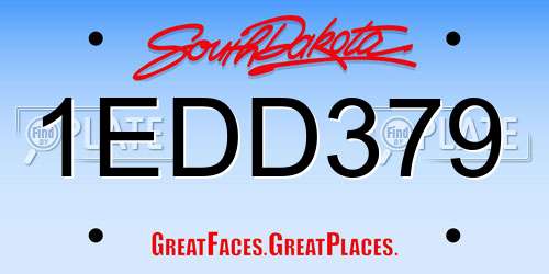 1EDD379 South Dakota License Plate