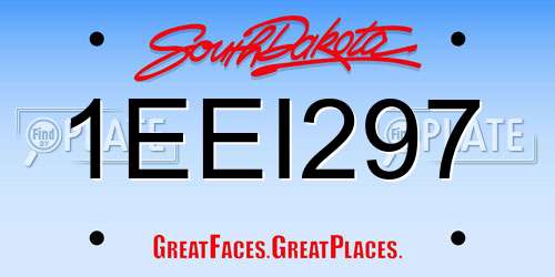 1EEI297 South Dakota License Plate