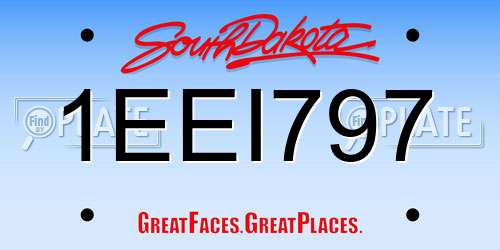 1EEI797 South Dakota License Plate