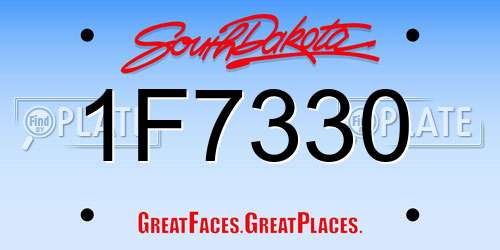 1F7330 South Dakota License Plate