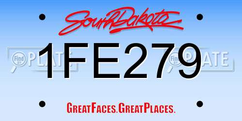 1FE279 South Dakota License Plate