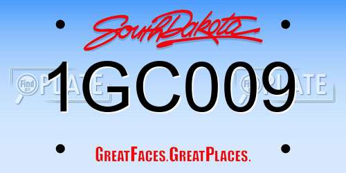 1GC009 South Dakota License Plate