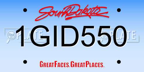 1GID550 South Dakota License Plate