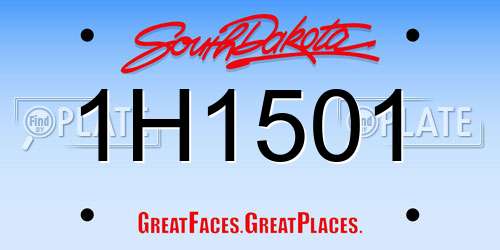 1H1501 South Dakota License Plate