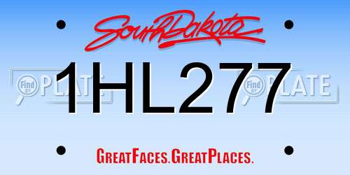 1HL277 South Dakota License Plate