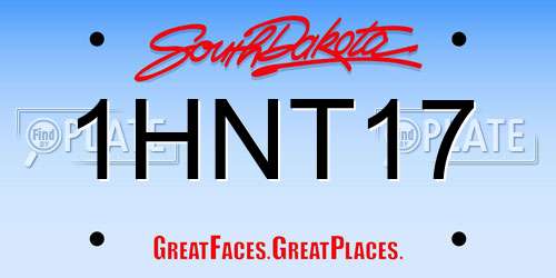 1HNT17 South Dakota License Plate