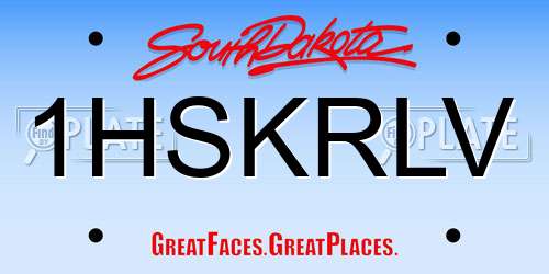 1HSKRLV South Dakota License Plate