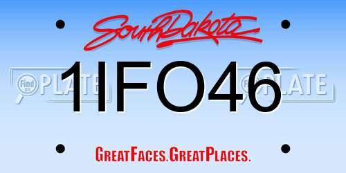 1IFO46 South Dakota License Plate