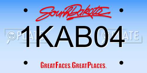 1KAB04 South Dakota License Plate