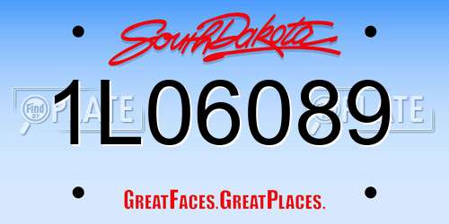 1L06089 South Dakota License Plate