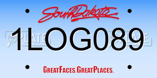 1LOG089 South Dakota License Plate