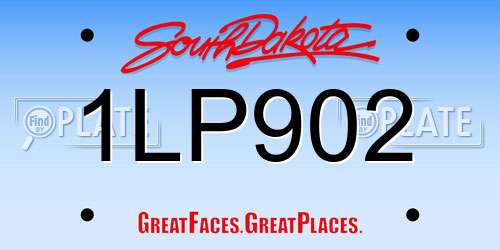 1LP902 South Dakota License Plate