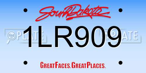 1LR909 South Dakota License Plate