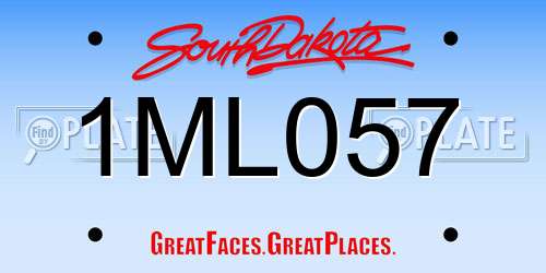 1ML057 South Dakota License Plate