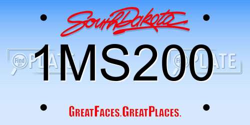 1MS200 South Dakota License Plate