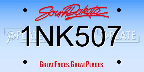 1NK507 South Dakota License Plate