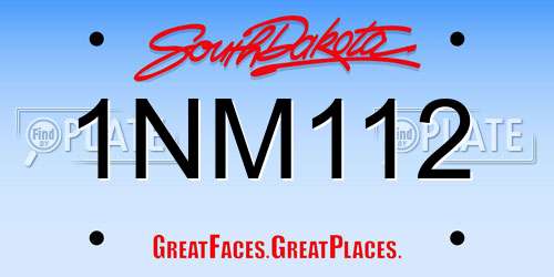 1NM112 South Dakota License Plate
