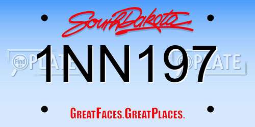 1NN197 South Dakota License Plate