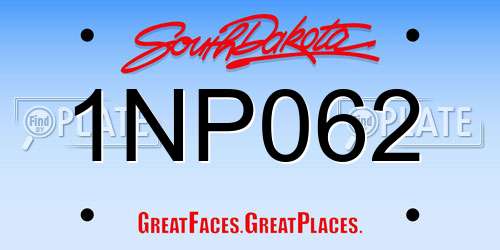 1NP062 South Dakota License Plate
