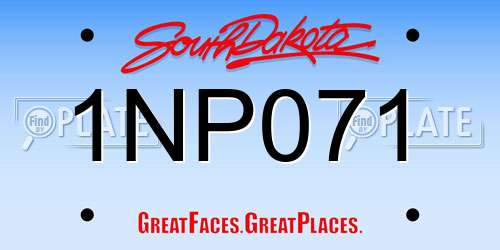 1NP071 South Dakota License Plate