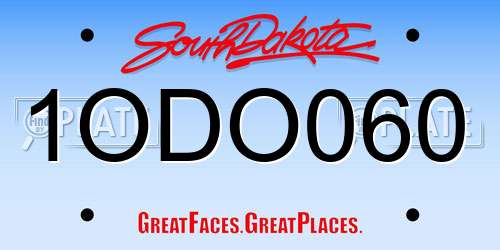 1ODO060 South Dakota License Plate
