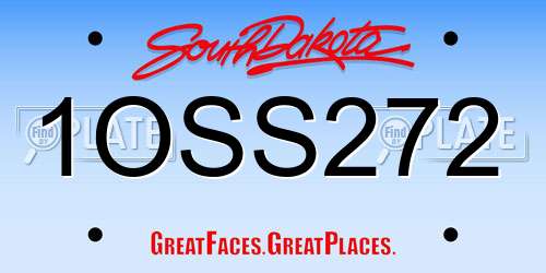 1OSS272 South Dakota License Plate