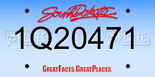 1Q20471 South Dakota License Plate