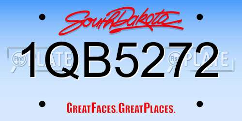 1QB5272 South Dakota License Plate