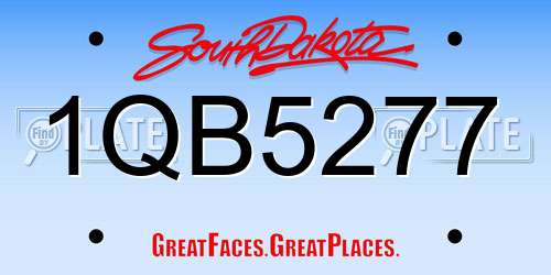 1QB5277 South Dakota License Plate