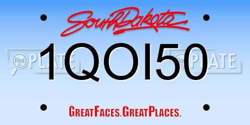 1QOI50 South Dakota License Plate