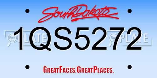 1QS5272 South Dakota License Plate