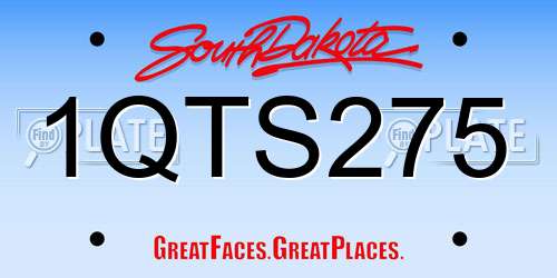 1QTS275 South Dakota License Plate
