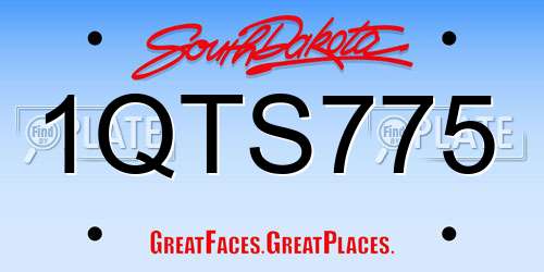 1QTS775 South Dakota License Plate