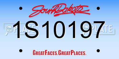 1S10197 South Dakota License Plate