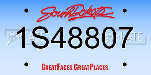 1S48807 South Dakota License Plate