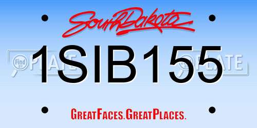 1SIB155 South Dakota License Plate