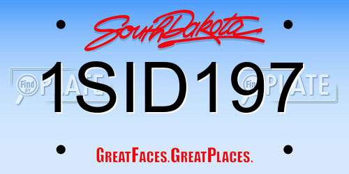 1SID197 South Dakota License Plate