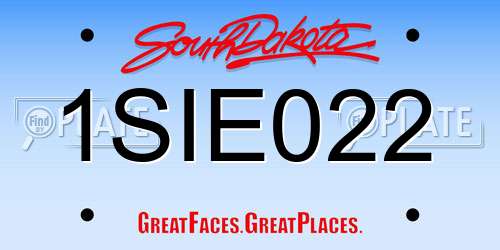 1SIE022 South Dakota License Plate