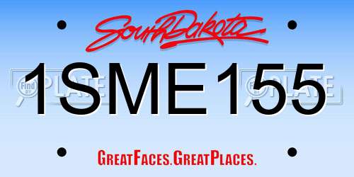 1SME155 South Dakota License Plate